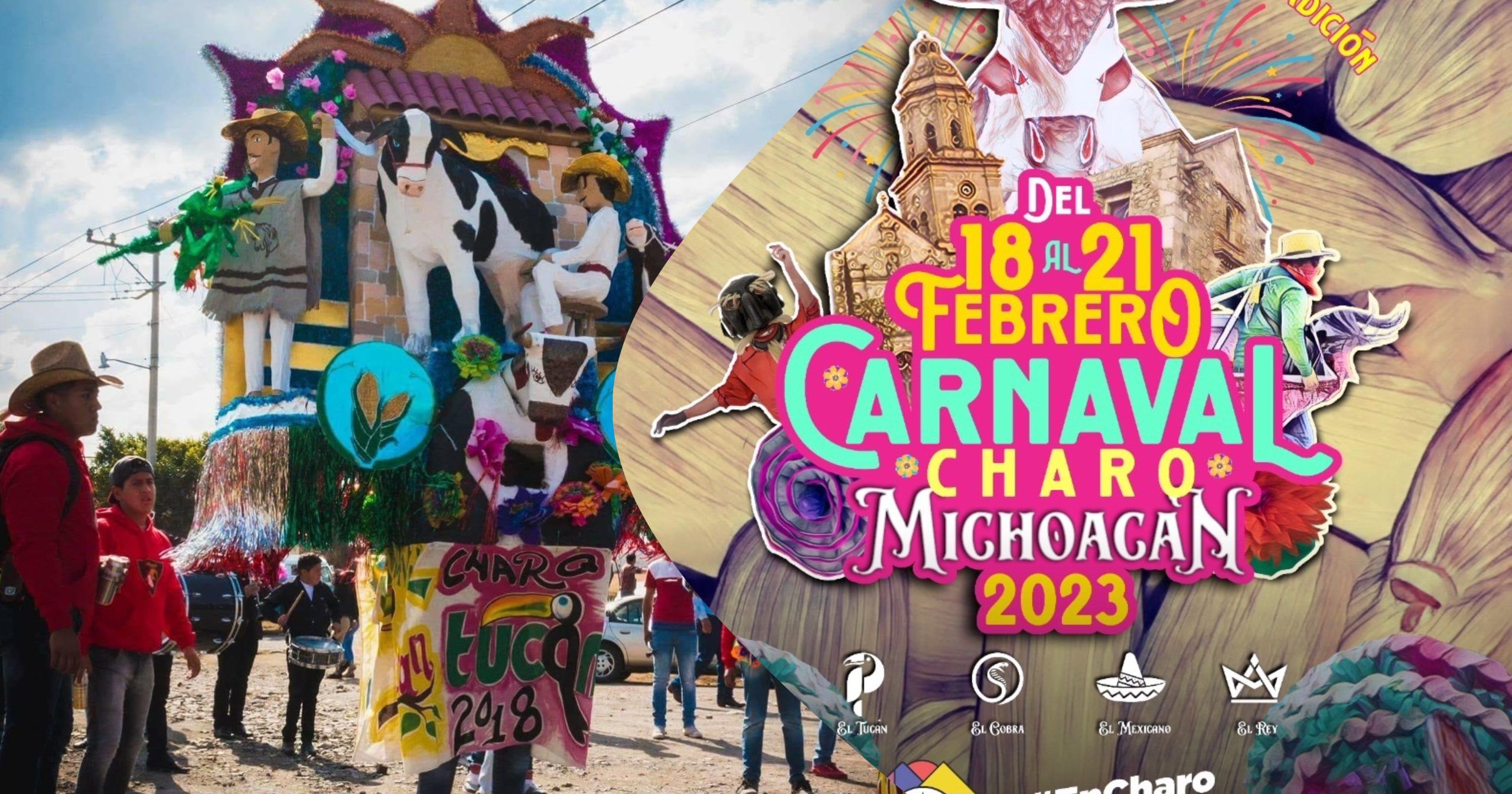 Listos los toritos Cobra, Rey, Mexicano y Tucán para el Carnaval Charo 2023