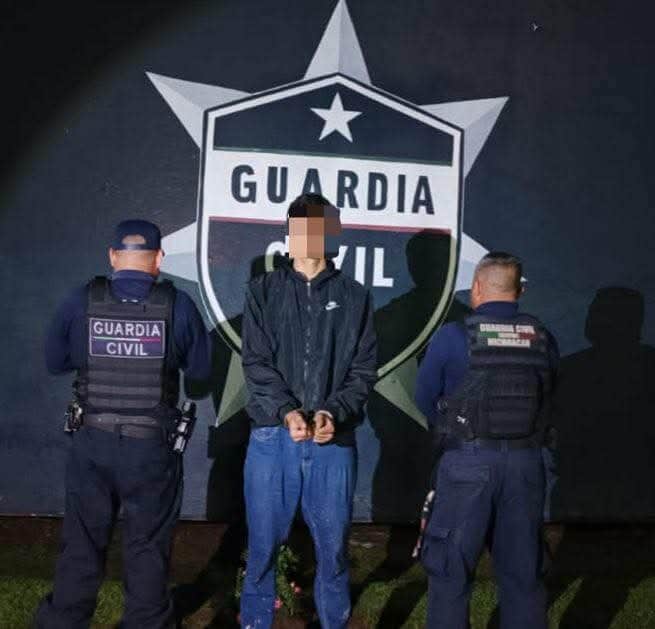 GC captura a venezolano en posesión de drogas, esto al nororiente de Morelia
