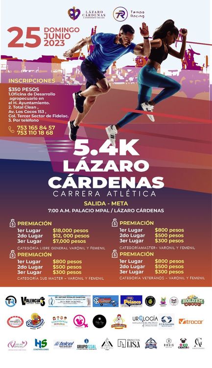 Próximo 25 de junio, Carrera Atlética de 5.4 km en LC