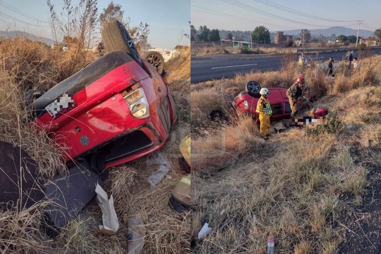 Vuelca auto en la Morelia-Pátzcuaro; hay 1 herido