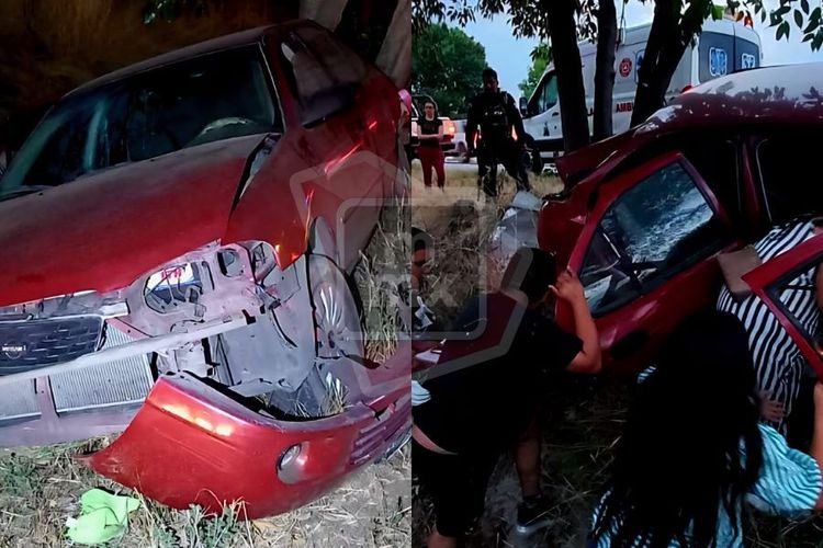 Familia sufre aparatoso accidente en la Morelia – Pátzcuaro; hay 4 heridos