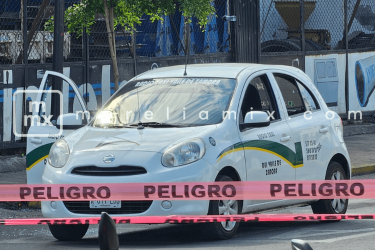Taxista es acribillado a tiros en la colonia Centro de Zamora 