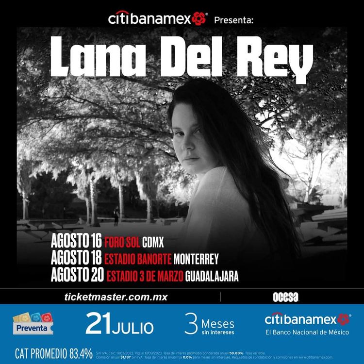 Lana del Rey anuncia gira en México