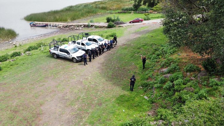 Con drones y lanchas, SSP vigila el lago de Pátzcuaro