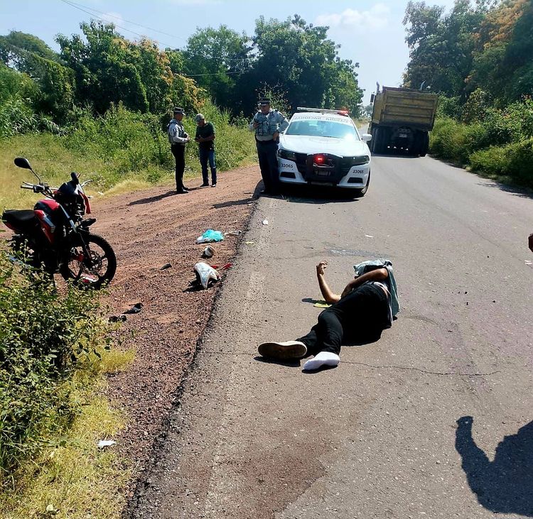 Motociclista herido en choque contra patrulla de la GN