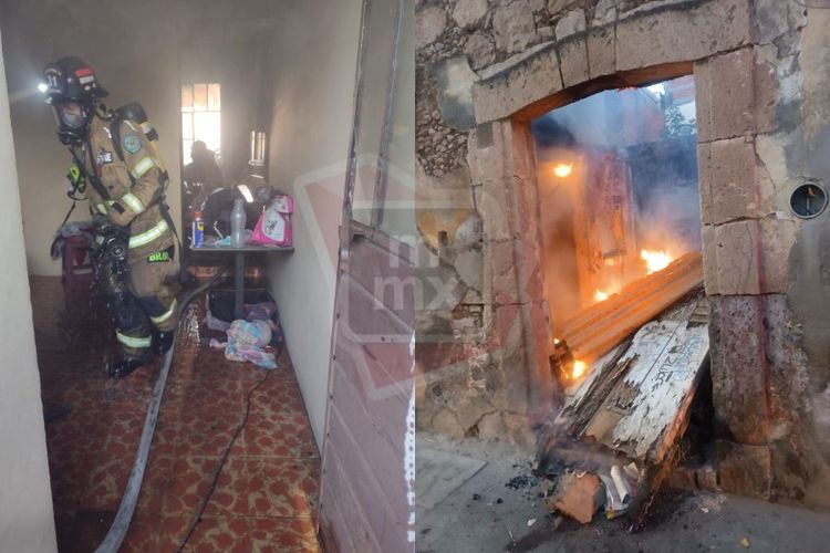 Se registran 2 incendios de domicilio en distintas colonias de Morelia